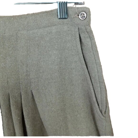 SW1 Vtg Lambs Wool Angora Blend Knit Midi Skirt w Pockets Sz Small Pleated - Picture 5 of 5